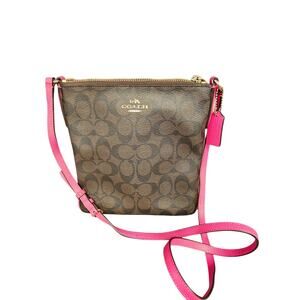 Coach Signature File Crossbody Coated Canvas Shoulder Bag